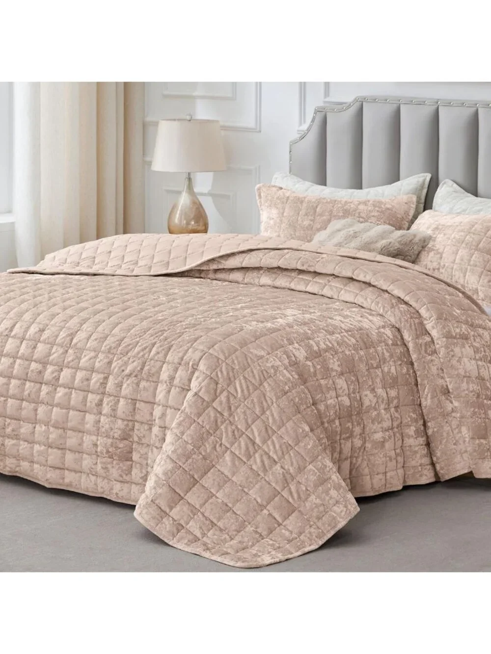 Luxurious Velvet King Size Quilt Set | Soft Comforter Bedding for Cozy Sleep